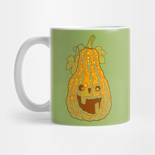 Halloween Pumpkin with Warts. Humor illustration by lents